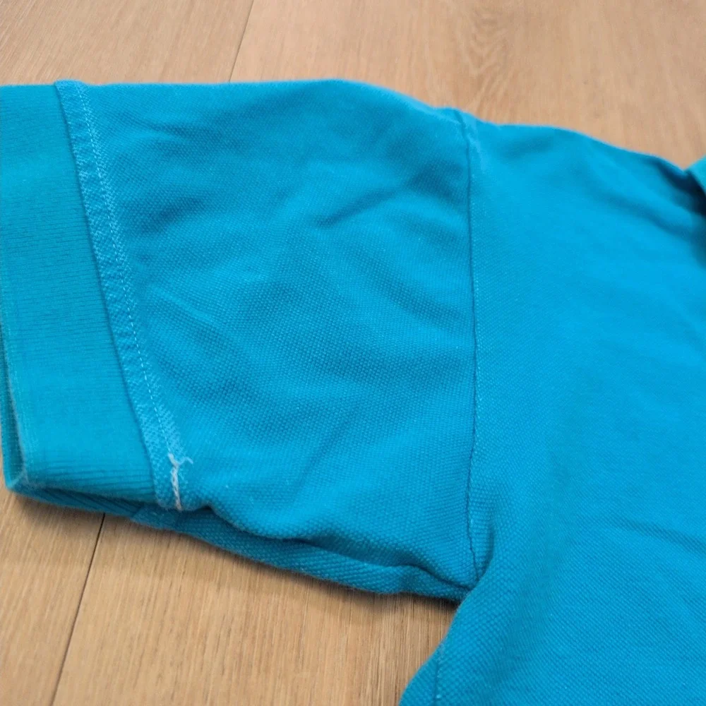 Lacoste Boys Size 4 Medium Blue Polo Shirt Croc Gator Golf Preppy‎